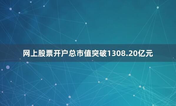 网上股票开户总市值突破1308.20亿元